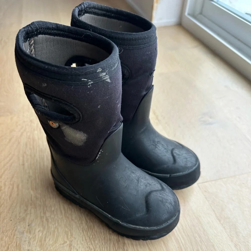 Bogs Black Kids Waterproof Boots